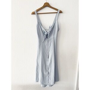 ASTR The Label- Tie Front Light Blue Midi Dress- Small